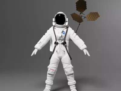 Explorer Astronaut Model Free 3D model
