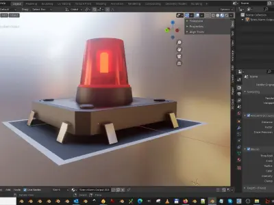 Siren-Alarm-1-Output-Module 3D model