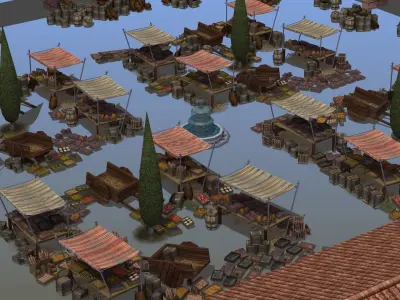 Ancient Marketplace 3D model