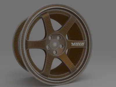 Volk TE37 Saga Free 3D model