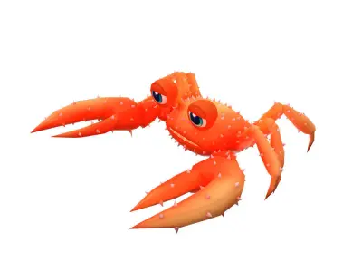 Red King Crab Animated  Low-poly 3D model