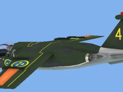 SAAB 105 SK60B Low-poly 3D model