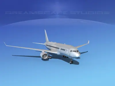 Boeing 787-8 Bare Metal 3D model