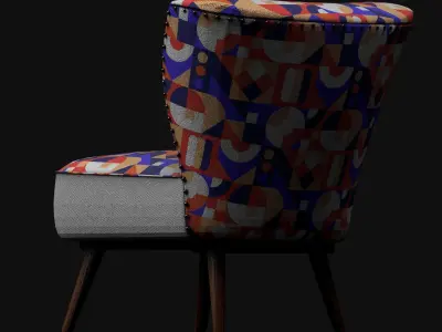Accent chair Free low-poly 3D model