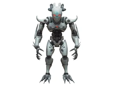 terrifying robot from a scifi dream 3D model