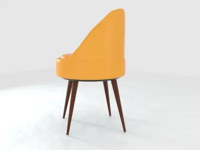 Chair2 chair with wooden legs Free 3D model