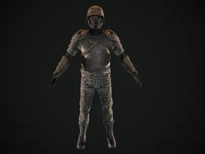 Skull armor 15 Low-poly 3D model