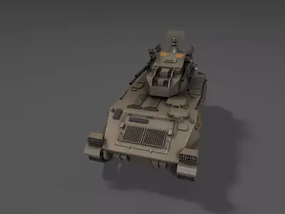 PGZ95 Self-Propelled Anti-Aircraft System - Game Ready low poly Low-poly 3D model