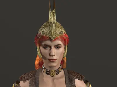 Athena Low-poly 3D model