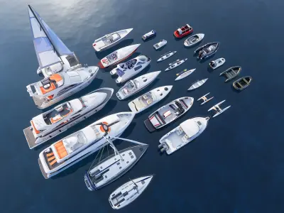 Yacht boat cruise collecttion 1 3D model