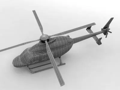 Bell 429 Helicopter Low-poly 3D model