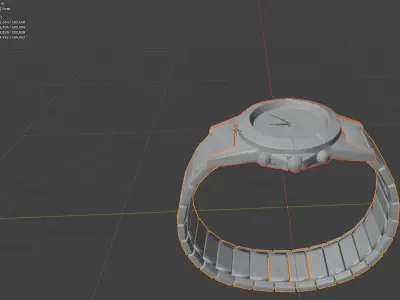 Wristwatch Low-poly 3D model