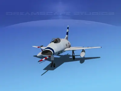 North America F-100D Super Sabre V08 USAF 3D model