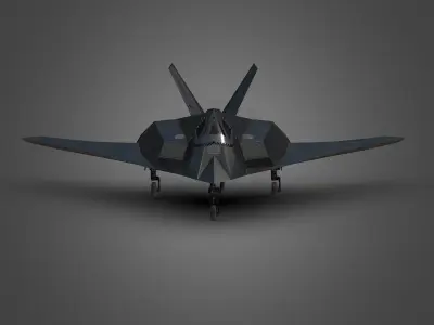 F117 Aircraft VR Low-poly 3D model