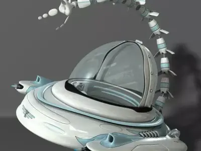 Spaceship - Cartoon 3D model