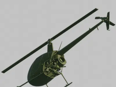 Robinson R22 ready for 3D printing - Hight Detailed 3D print model