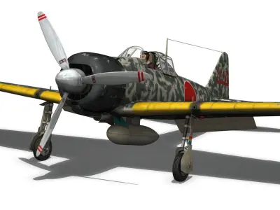 Mitsubishi A6M2 Zero - Hiyo Fighter Group 3D model