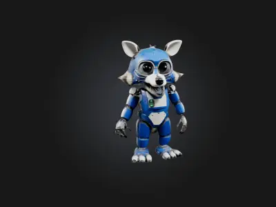 RoboRaccoon Model Low-poly 3D model