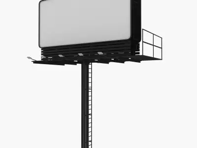 Billboard Low-poly 3D model