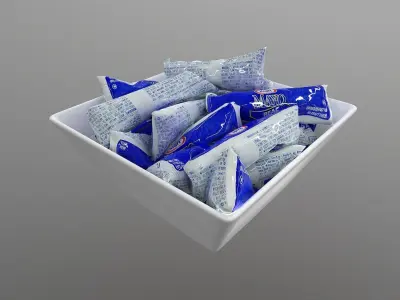 Ketchup Mayo and Mustard Packets - High-Quality 3D Models 3D model