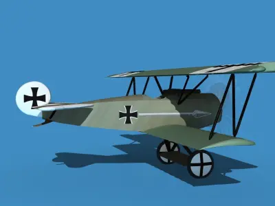 Fokker D-VI V15 3D model
