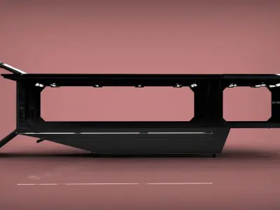 TRAILER TESLA TRUCK Free 3D model