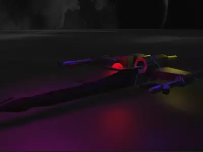 X-Wing From Star wars 3D model Free low-poly 3D model