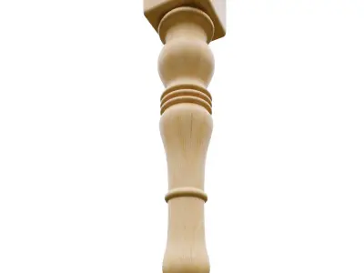 Wooden Furniture Leg Free 3D model