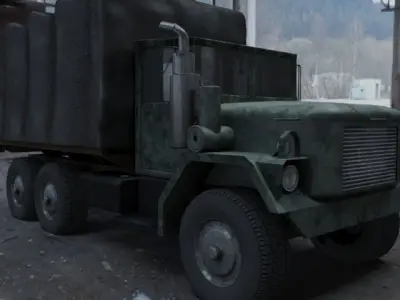 Army Truck Low-poly 3D model