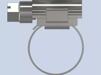 Metal clamp 8x13mm 3D model
