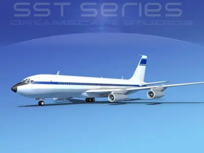 Boeing 707-320 SS Corporate 3 3D model