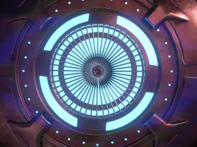 UFO spaceship Low-poly 3D model