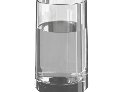  Tall Vintage Drinking Glass with Water Model 