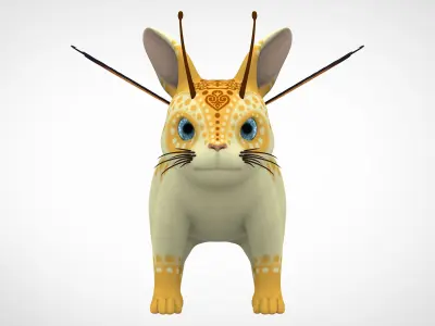 Monarch Bunnyfly Low-poly 3D model