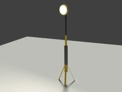 Low Poly Industrial Light Low-poly 3D model
