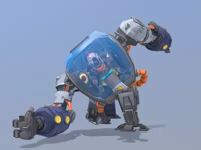 URBAN SCIFI MODIFIED LARGE ROBOT SLAM 3D model