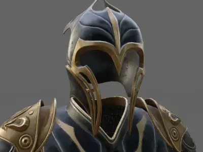 Mirkwood Elf Armour Dark Medieval Style Low-poly 3D model