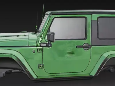jeep upper body 3D model