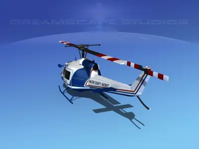 Bell 204 Macon County Sheriff 3D model