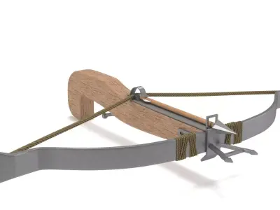Cross bow low poly pbr 3D model
