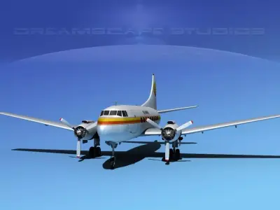 Martin 202 DHL Airlines 3D model