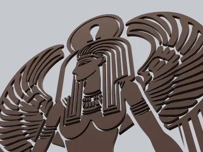 Egyptian Symbols - 058 - Topology Low-poly 3D model