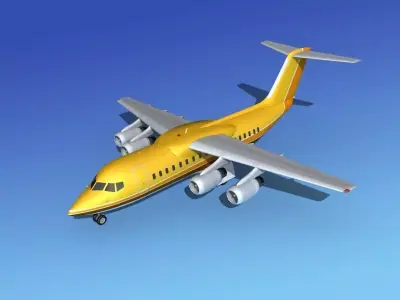 BAe 146-200 BAe Aircraft 3D model
