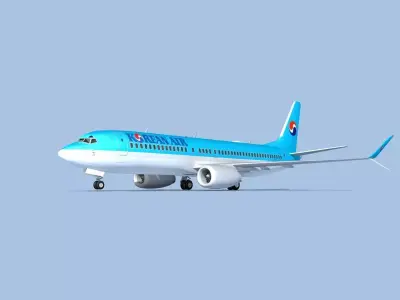 Boeing 737-800 Max Korean Air 3D model