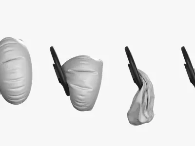 Driver Airbag Animated 3D model