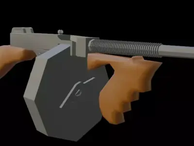 Low Poly Thompson Low-poly 3D model