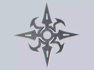 Shuriken Low-poly 3D model