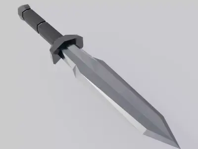 Battle Dagger Low-poly 3D model