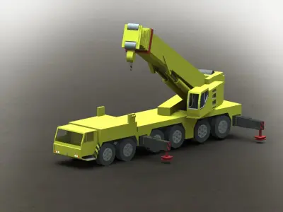 Liebherr Mobile Crane LTM-1250 Free 3D model