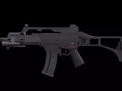 Modern Tactical SMG Game Ready 3D Model Low-poly 3D model